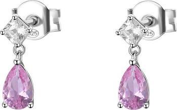 Produktbild Brosway - Silver dangle earrings with Vibrant Pink cubic zirconia FVP115