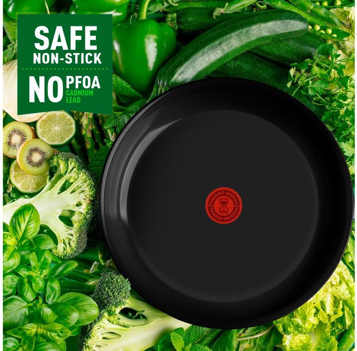 Actual product image Tefal Frying pan Renew Black On 28cm (28 cm, Frying pan, Aluminium, Ceramic)