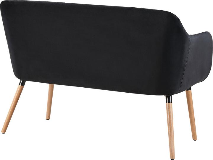 Actual product image Beliani 2-Seater Sofa Velvet Fabric Black TABY (2 person sofa)