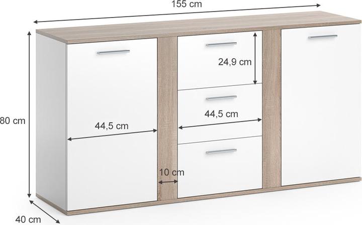 Produktbild Vicco Novelli (155 x 40 x 80 cm)