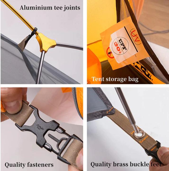 Actual product image Naturehike Namiot Cycling Ultralight 1 NH18A095-D-Orange (1.65 kg, 1 person)