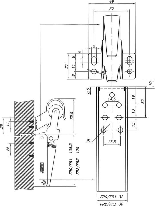Actual product image Justor door closer, size FR 3, door width - 1250 mm, stainless steel (Indoor)