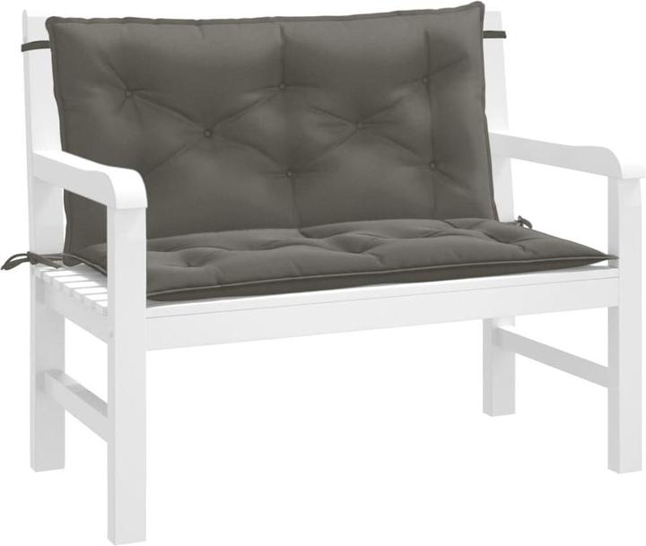 Actual product image VidaXL Garden bench cushions 2 pcs. fabric (100 x 50 x 7 cm)