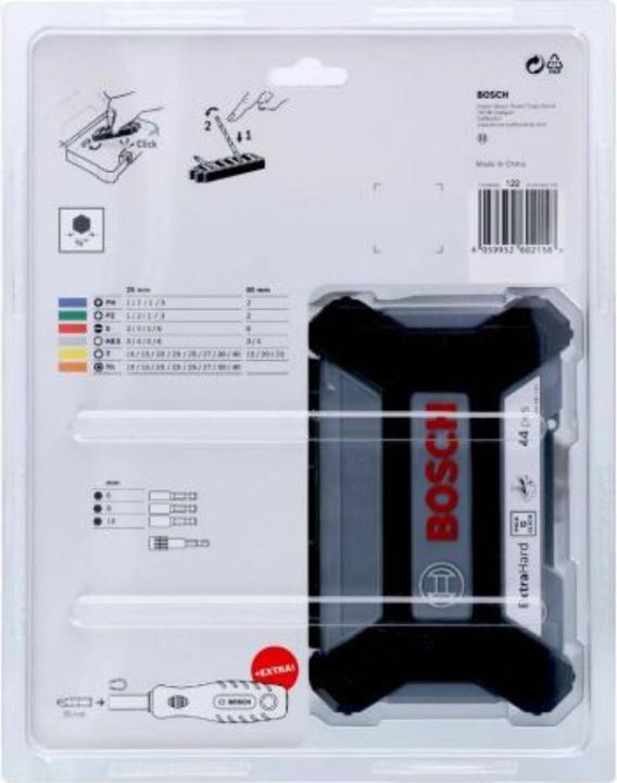 Produktbild Bosch Professional Zubehör Schrauberbit-Set, 45-teilig (Kreuz Phillips PH 1", Kreuz Phillips PH 2", Kreuz Phillips PH 3", Sechskant (hexagonal) 6", Kreuz Pozidriv PZ 1", Kreuz Pozidriv PZ 2", Kreuz Pozidriv PZ 3", Sechskant (hexagonal) 3", Sechskant (hexagonal) 4", Sechskant (hexagonal) 5")