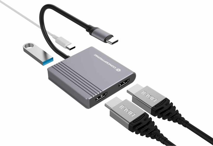 Actual product image Conceptronic 4-in-1 USB 3.2 Gen 1 Docking Station (USB-C, 4 Ports)