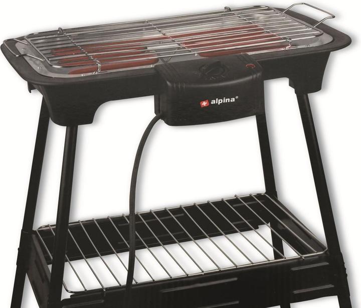 Image du produit Alpina Maschinen Gril électrique de table 2000W noir (2 kW)