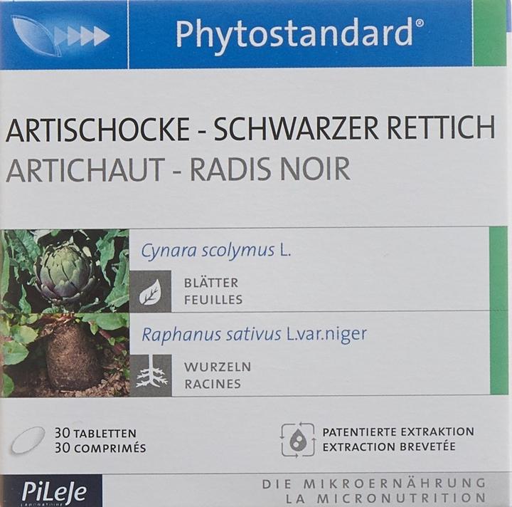 Valeurs nutritives et ingrédients Phytostandarts Artichaut - Radis noir en comprimé (30 pièce(s), Cachets, 35 g)
