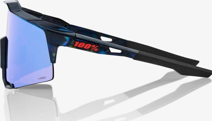 Image du produit 100% Lunettes Speedccraft-Black Holographic-Hiper Blue Multilayer Mirro (Noir, Bleu glacier)