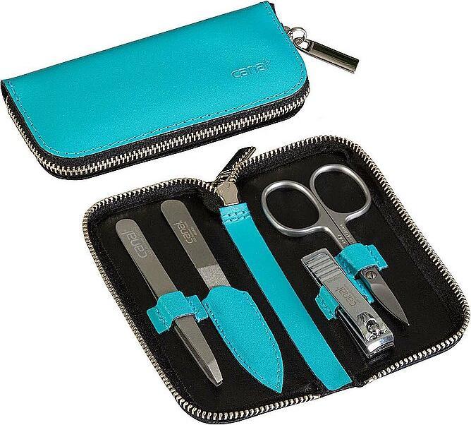 Canal instrumente Zipped split leather case (turquoise) 5381