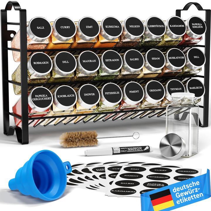 Image du produit Deco haus Étagère à épices avec pots à épices