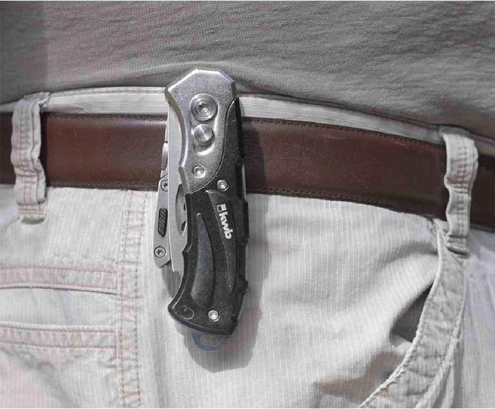 Actual product image kwb Utility knife (with two blades, pocket knife and cutter knife, foldable) (16.50 cm)