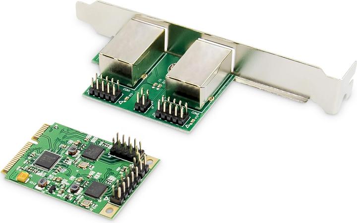 Image du produit Digitus Carte réseau mini PCI Express Dual Gigabit Ethernet (Mini PCI Express)