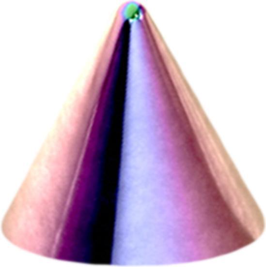 Actual product image Star Piercing Micro Cone coloured (Surgical steel 316L, without brass)