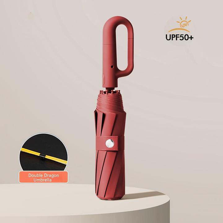 Produktbild Alopini Tragbare grosse automatische Regenschirm mit Schnalle für beide sonnigen und regnerischen Tag