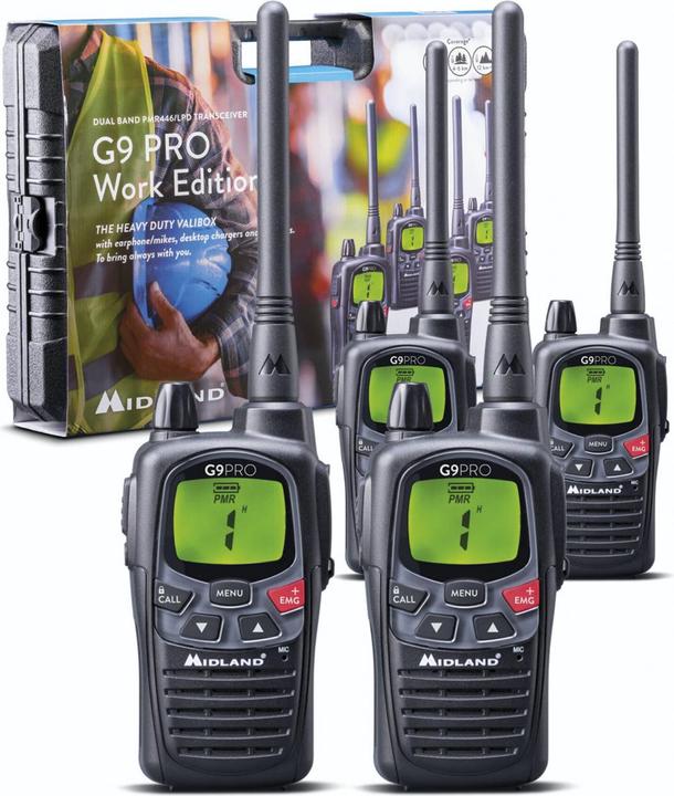 Immagine prodotto Midland G9 Pro 4 confezioni, PMR446 (12 km)