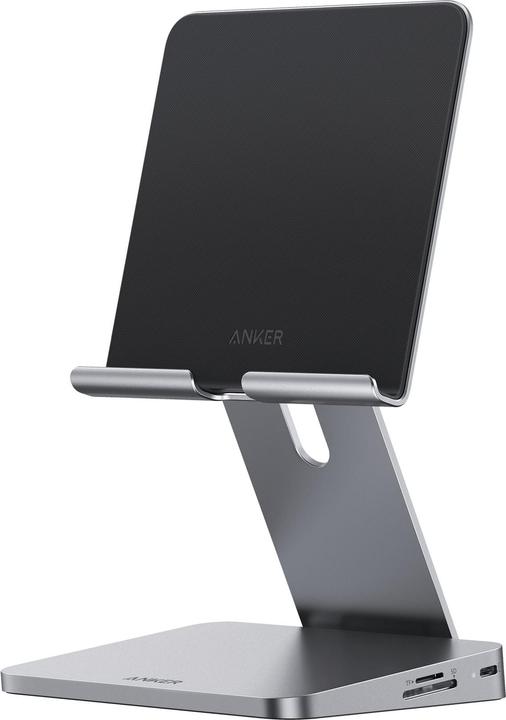 Anker 551 USB-C hub (8-in-1, iPad/tablet stand) - grey (USB-C, 8 ports)
