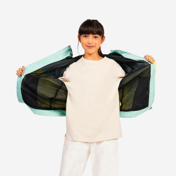 Produktbild Tribord Kids’ waterproof sailing jacket - Sailing 100 rain jacket blue lemon yellow (10, 11, 12)