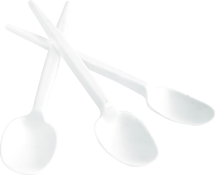 Produktbild Office Products Teelöffel aus kunststoff, 12 cm,, 100 stück, weiss (100 Stück, Löffel)