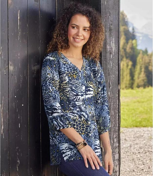 Produktbild Atlas For Women KreppBluse mit Animalprint (S)