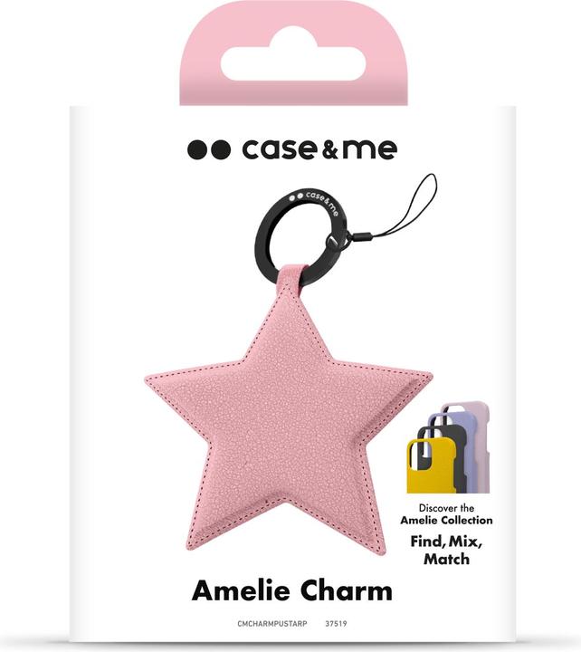 Actual product image SBS case&me Amelie Star Eco Leather charm pink (Polyvinyl chloride (PVC), Synthetic leather (PU))