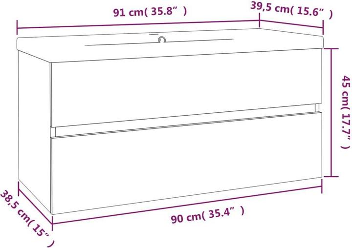 Actual product image VidaXL Michell (90 x 38.5 x 45 cm)
