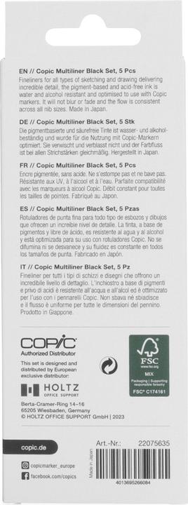 Immagine prodotto Copic Multiliner (Nero, 5 x)