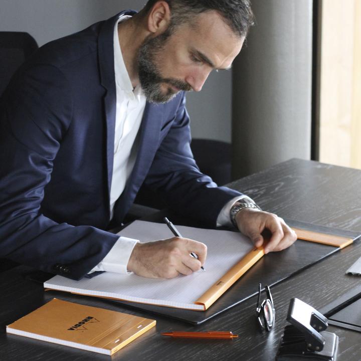 Actual product image Rhodia Blocks stapled 80g Basics (A3+, Checked, Soft cover)