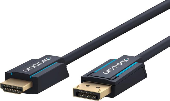 Produktbild clicktronic DisplayPort/HDMI Adapterkabel (1 m, DisplayPort, HDMI)