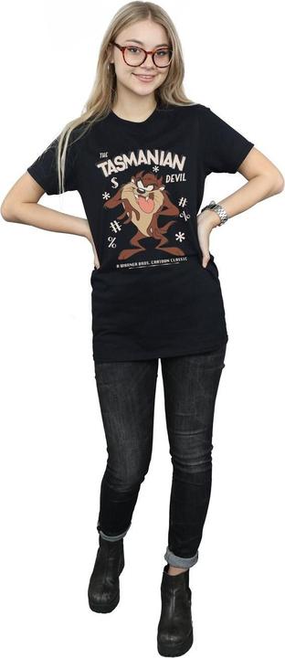 Immagine prodotto Looney Tunes Maglietta da donna/ragazzo in cotone vintage del Diavolo della Tasmania (XL)