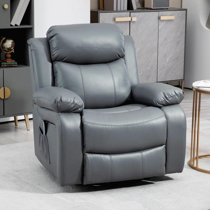 Immagine prodotto Swisshandel24 poltrona TV elettrica, con funzione massaggio, girevole a 360°, con 8 teste vibranti, funzione