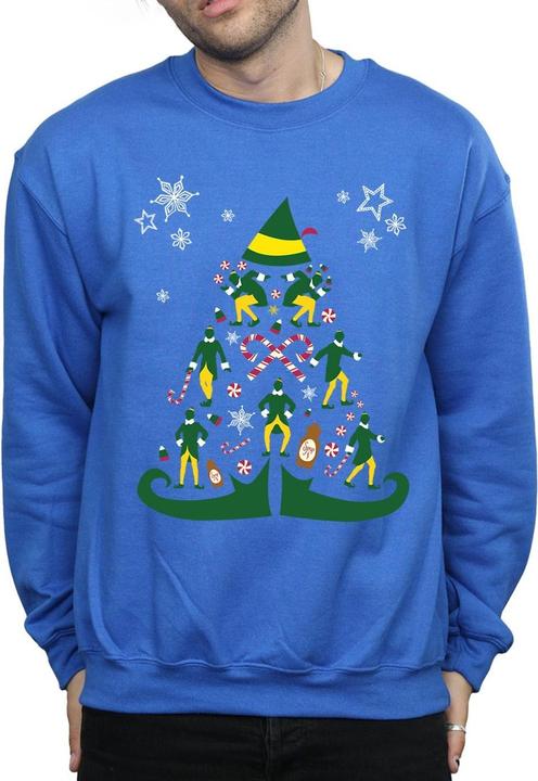 Actual product image Elf Mens Christmas Tree Sweatshirt (S)