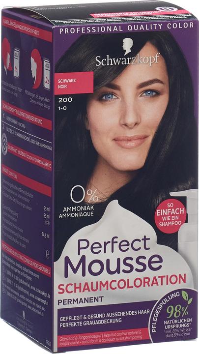 Produktbild Schwarzkopf Perfect Mousse Schaumcoloration (200 Schwarz)