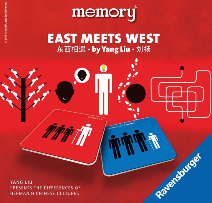 Actual product image Ravensburger East meets West memory by Yang Liu (German, French, Italian)
