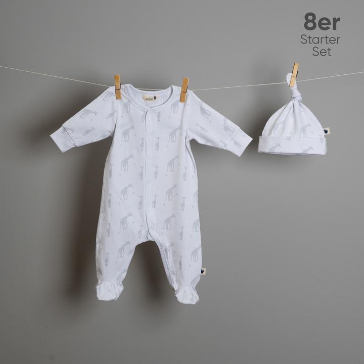 Image du produit TotsTale Premium 8-tlg. Newborn Starter-Set – Babykleidung aus Bio-Baumwolle – Geschenk zur Geburt (50, 56, 62, 68)