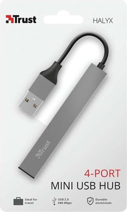 Actual product image Trust I/O-HUB MINI-USB 4PORT/23786 (USB-A, 4 Ports)