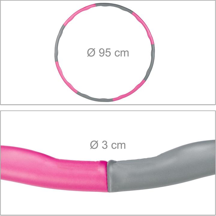 Produktbild Relaxdays Hula-Hoop-Reifen (95 cm, 870 g)