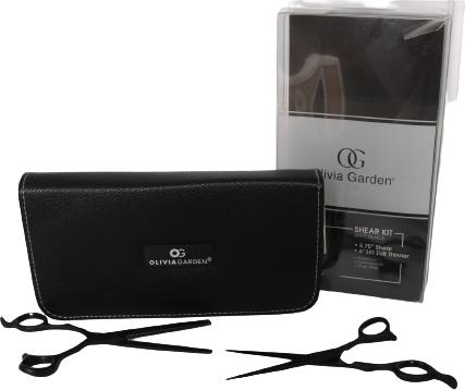 Produktbild Olivia Garden SilkCut Pro Shear Kit Matt Black (14.61 cm)