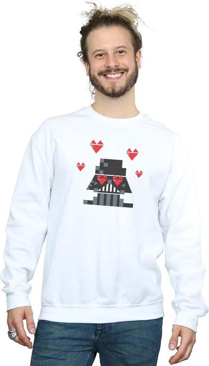 Actual product image Star Wars Mens Valentines Vader In Love Sweatshirt (XL)