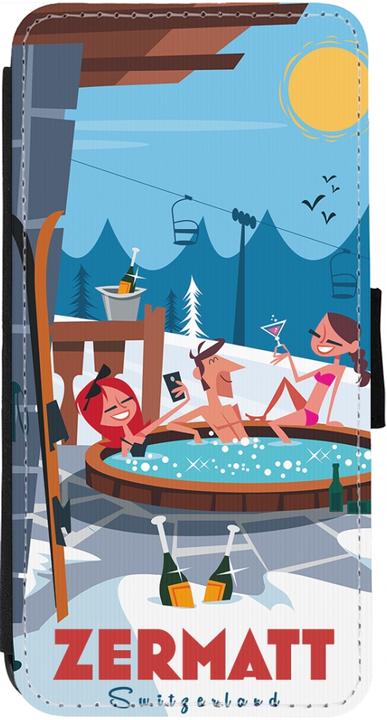 Produktbild PhoneLook Hülle Wallet schwarz Zermatt Mountain Jacuzzi (Apple iPhone 12)