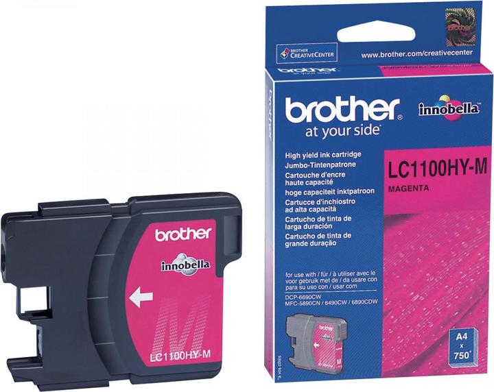 Produktbild Brother LC-1100HYMBPDR Tintenpatrone magenta 750 Seiten 10.1ml Magenta MFC 6490 C (M)