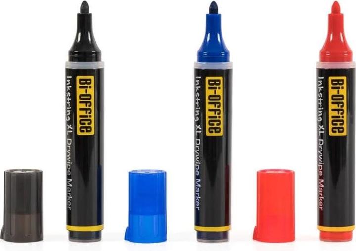 Produktbild Bi-Office Whiteboard Marker Inkstring 3 Stück (Blau, Schwarz, Rot, 3 mm, 3 x)