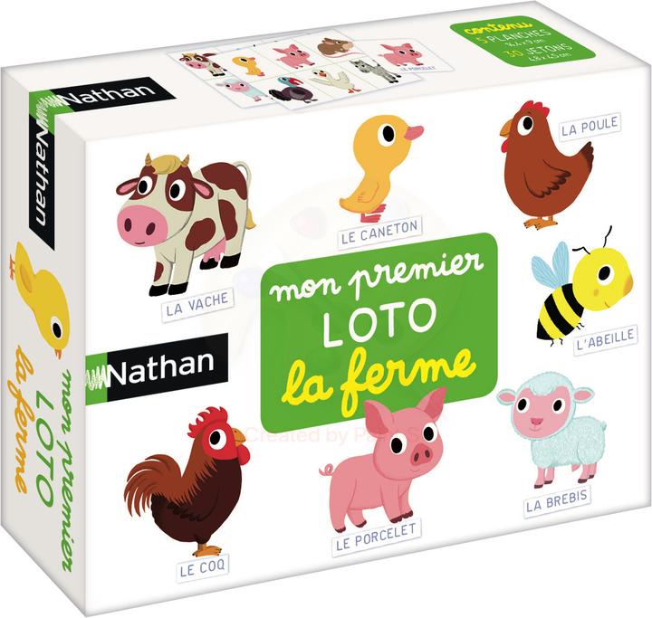 Immagine prodotto Nathan 31152 Gioco da tavolo loto Gioco di carte abbinamento (Francese)