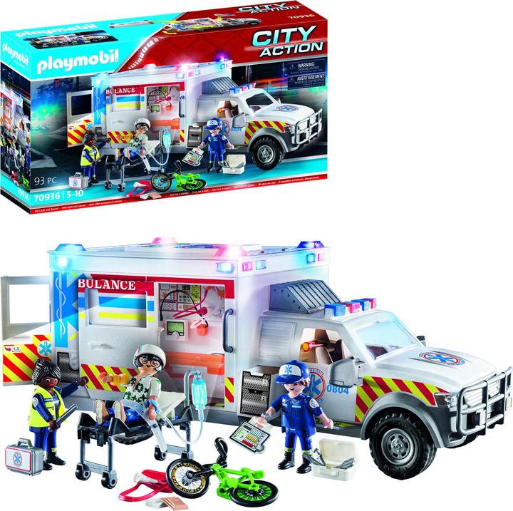 Productafbeelding Playmobil Reddingsvoertuig: US Ambulance (70936, Playmobil Stad Actie)