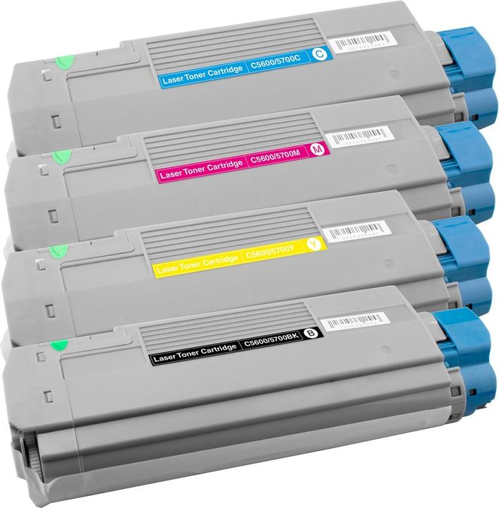 Produktbild Plutoos Oki C5600 Toner XXL kompatibel, 4er Farbset