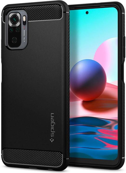 Actual product image Spigen Rugged Armor case for Xiaomi Redmi Note 10 / 10S matte black (Xiaomi Redmi Note 10)