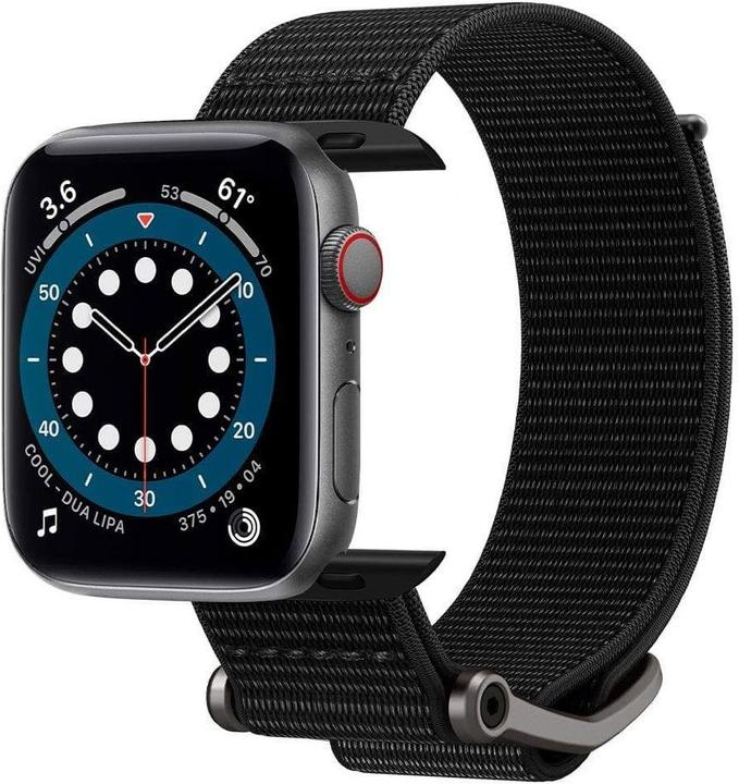 Productafbeelding Spigen Durapro Flex band voor Apple Watch 4 / 5 / 6 / 7 / SE (42 / 44 / 45 mm) zwart (42 mm, 44 mm, 45 mm, Nylon)