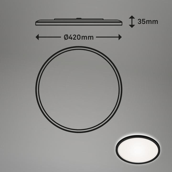 Produktbild Briloner LED Bad-Deckenleuchte, schwarz, LED/22W (2900 lm)