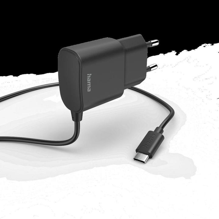 Produktbild Hama Ladegerät mit USB-C-Anschluss, 12 W, 1,0 m, Schwarz (12 W)