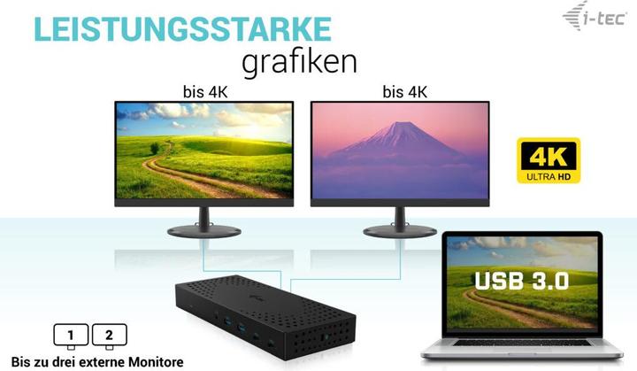 Produktbild i-tec Catriple4kdockpd2ch (USB-C, 13 Ports)
