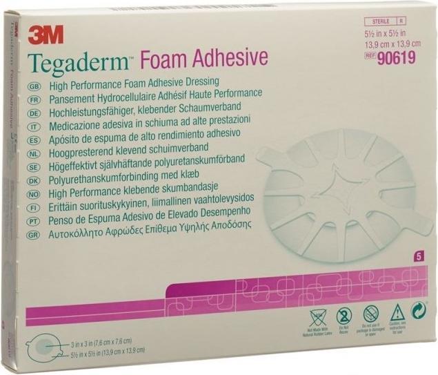 3M Tegaderm Foam HP Schaumkompresse 7.6x7.6cm adhesive 5 Stk